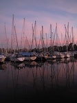 SX24538 Sunset over sailboats in marina at Brouwershaven.jpg